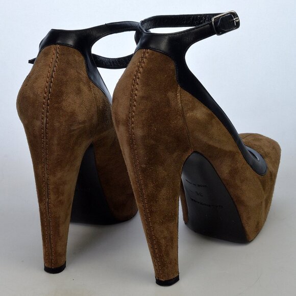 Balenciaga Hidden Platform Heel Ankle Strap Suede Shoes Size 36 - Picture 4 of 7